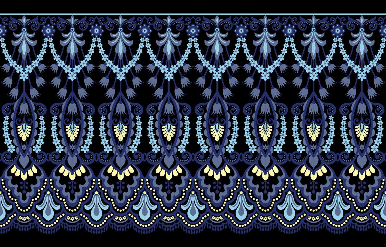 geometrisches ethnisches muster nahtlose blumenfarbe orientalisch. nahtloses Muster. Design für Stoff, Vorhang, Hintergrund, Teppich, Tapete, Kleidung, Verpackung, Batik, Stoffvektorillustration. vektor