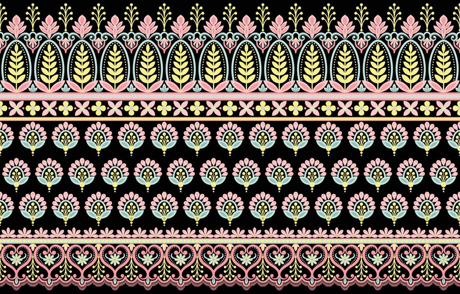 Nahtloses Vektormuster mit klassischem Vintage-Ornament. florales Design zum Bedrucken von Textilien oder Tapeten. vektor