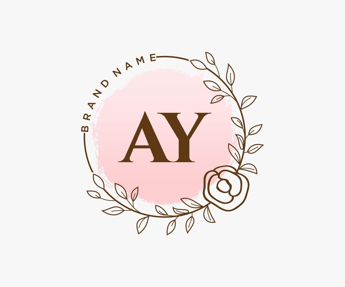 första ay feminin logotyp. användbar för natur, salong, spa, kosmetisk och skönhet logotyper. platt vektor logotyp design mall element.