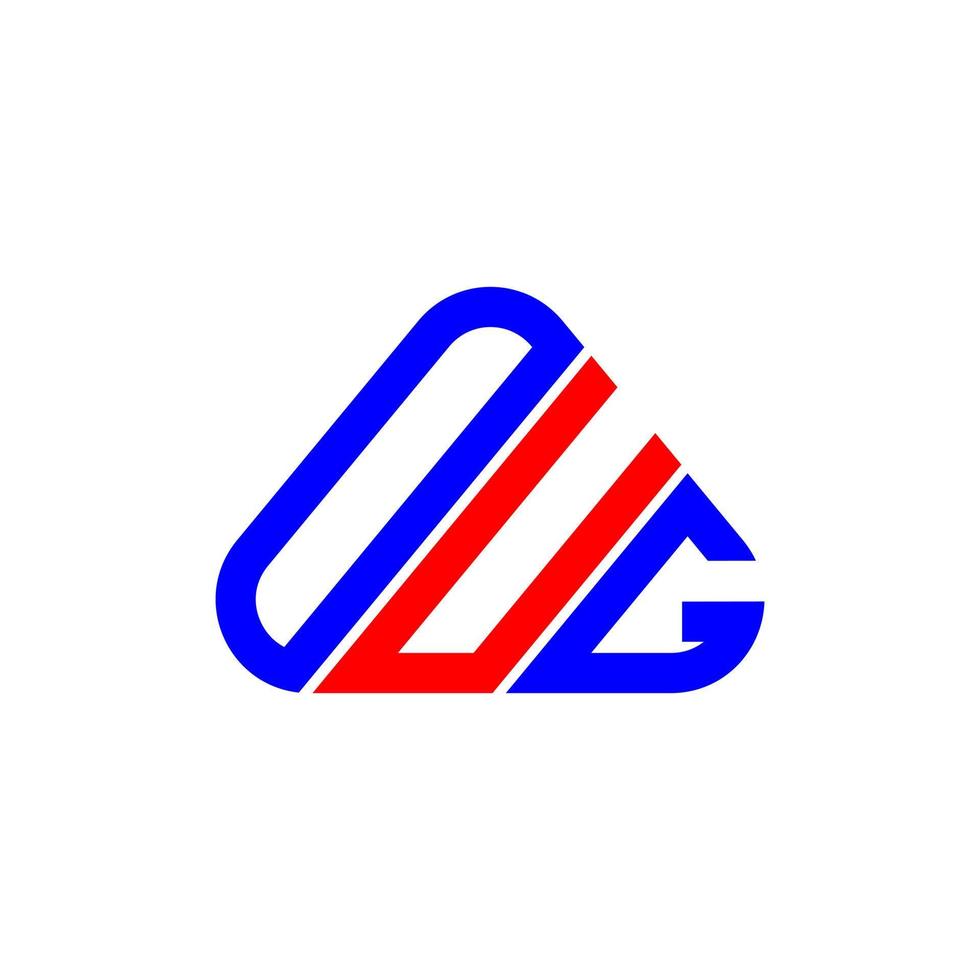 Oug Letter Logo kreatives Design mit Vektorgrafik, Oug einfaches und modernes Logo. vektor