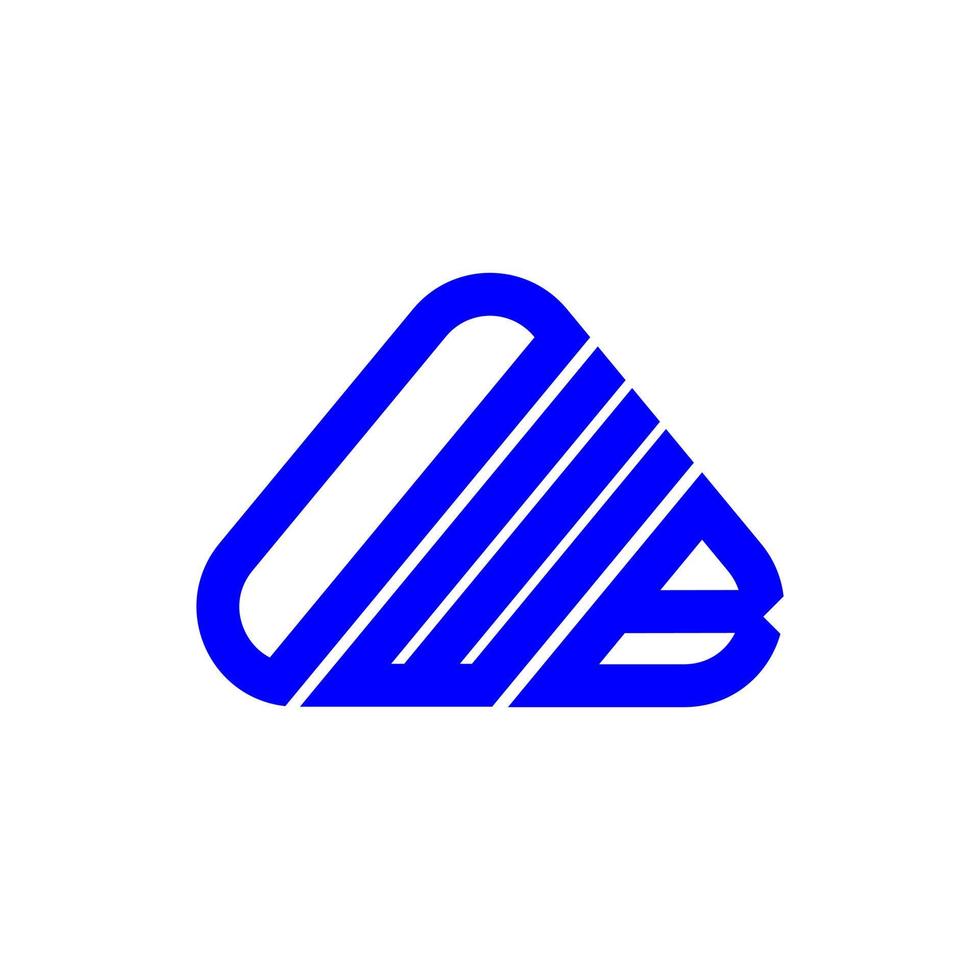 owb Brief Logo kreatives Design mit Vektorgrafik, owb einfaches und modernes Logo. vektor