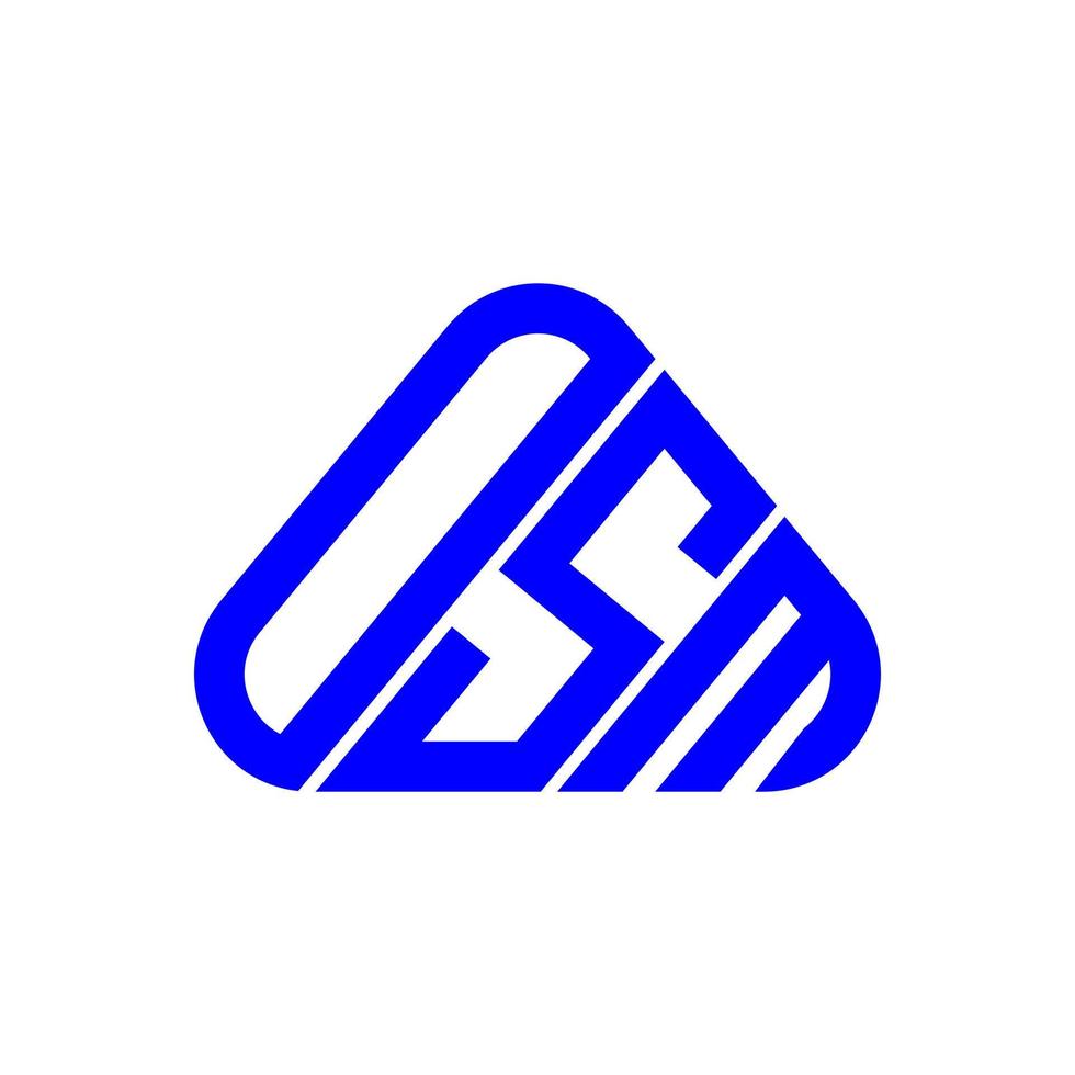 OSM Letter Logo kreatives Design mit Vektorgrafik, OSM einfaches und modernes Logo. vektor