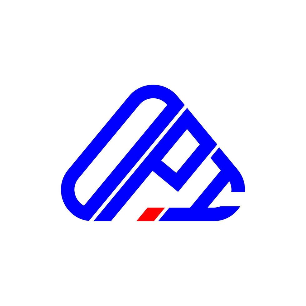 Opi Letter Logo kreatives Design mit Vektorgrafik, Opi einfaches und modernes Logo. vektor