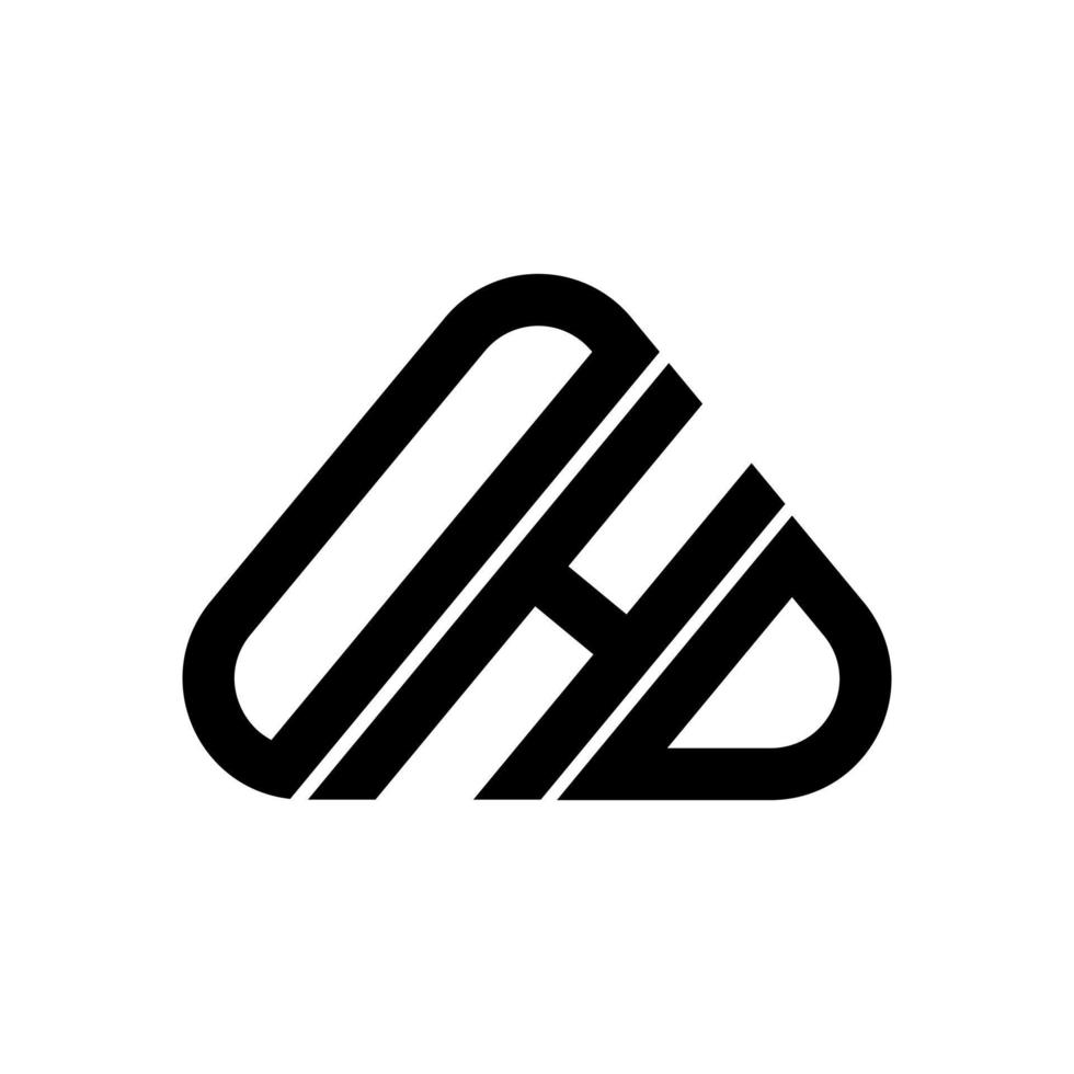 ohd brev logotyp kreativ design med vektor grafisk, ohd enkel och modern logotyp.