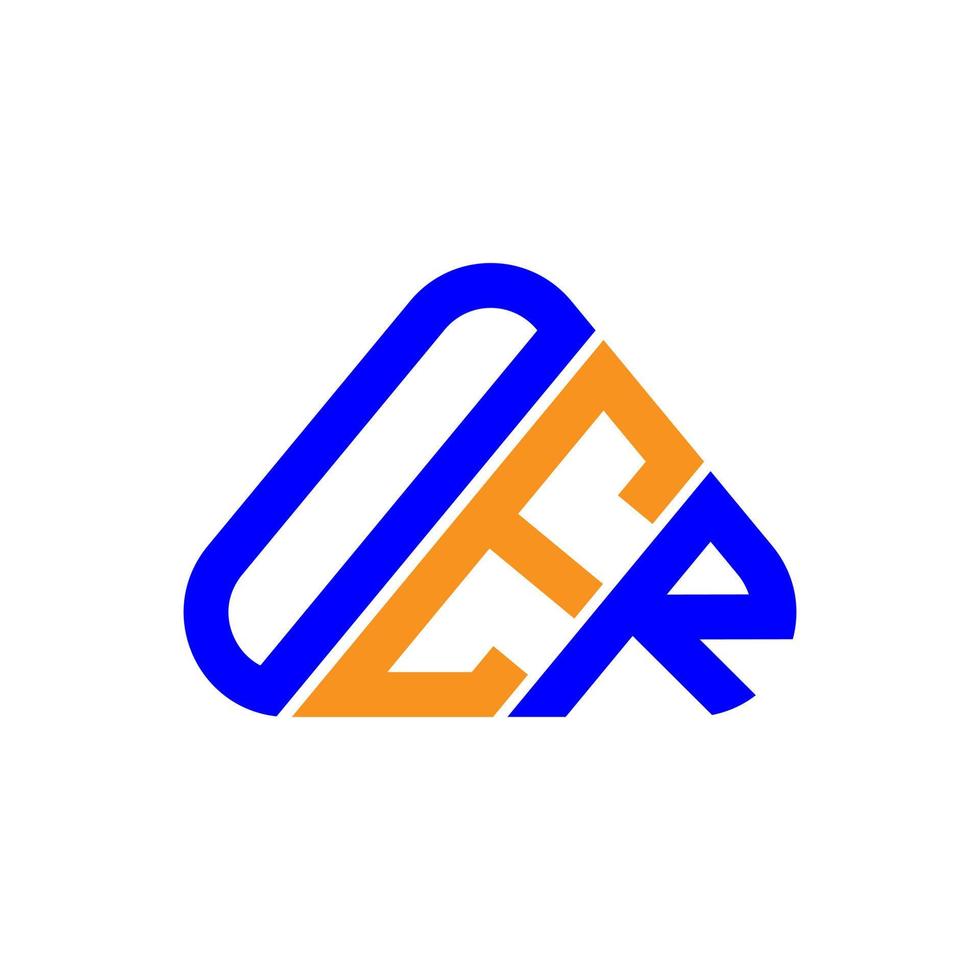 oer Brief Logo kreatives Design mit Vektorgrafik, oer einfaches und modernes Logo. vektor