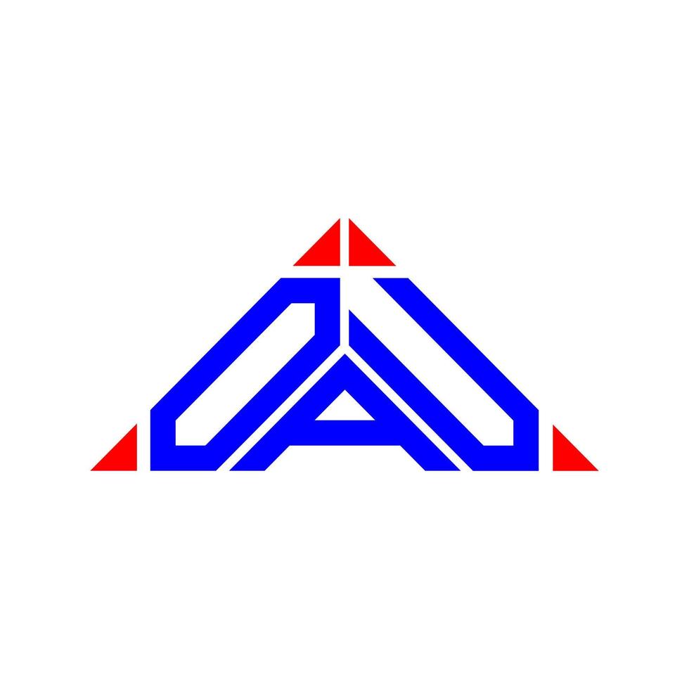 oau Brief Logo kreatives Design mit Vektorgrafik, oau einfaches und modernes Logo. vektor
