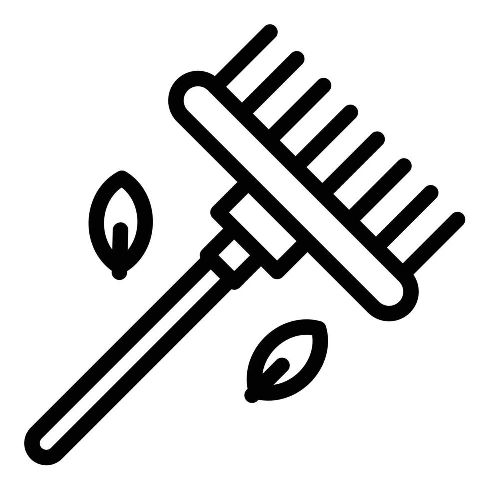 Gartenwerkzeug-Symbol, Umrissstil vektor