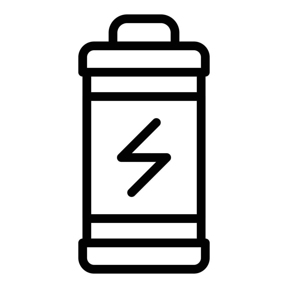 umweltfreundliches Batteriesymbol, Umrissstil vektor