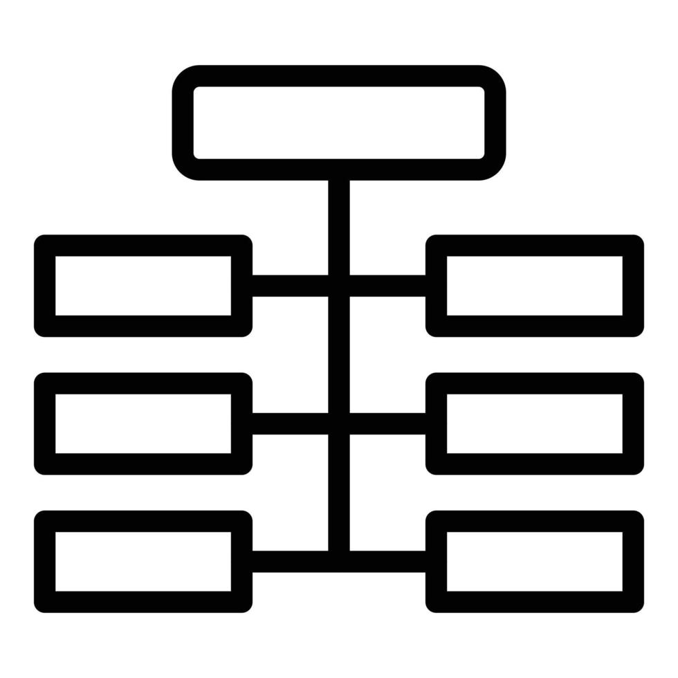 Symbol für die Hierarchiestruktur, Umrissstil vektor