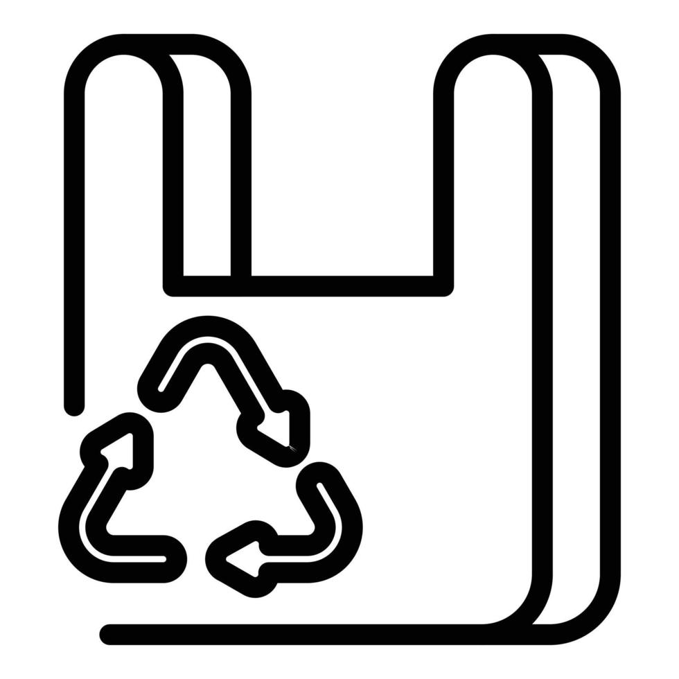 Öko-Pack-Symbol, Umrissstil vektor