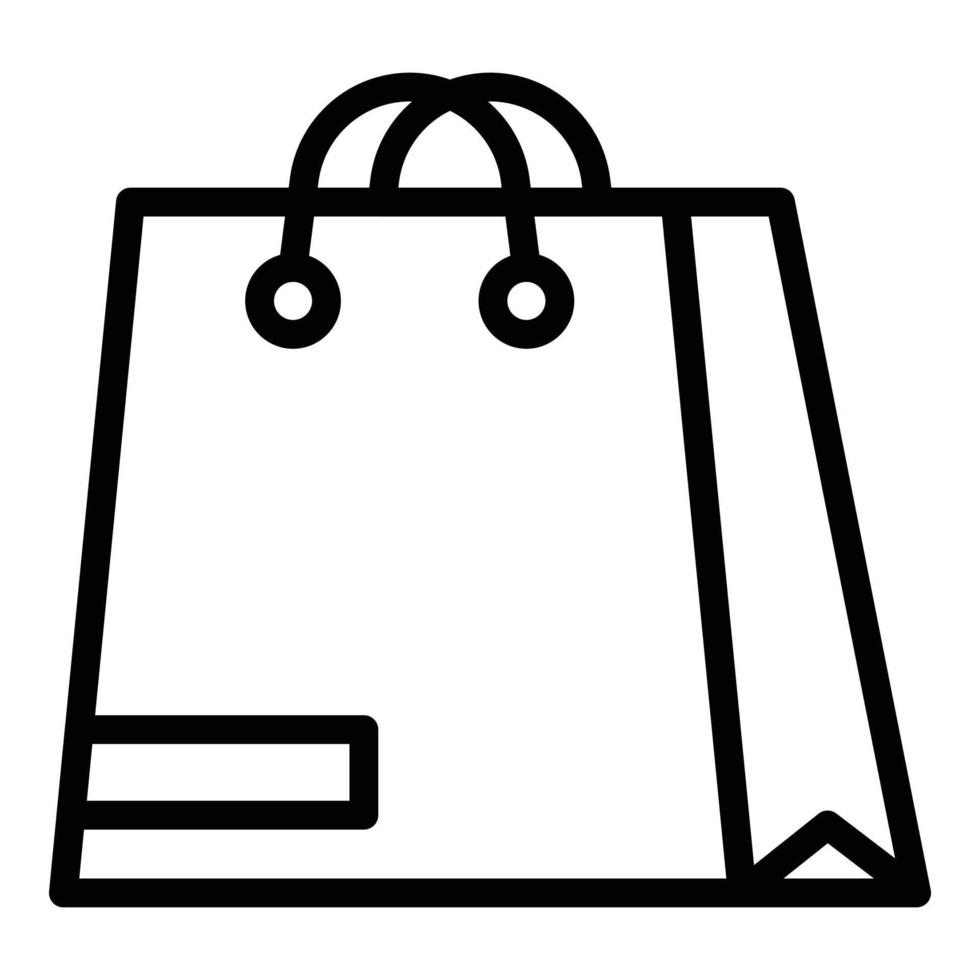 Shopping-Eco-Pack-Symbol, Umrissstil vektor