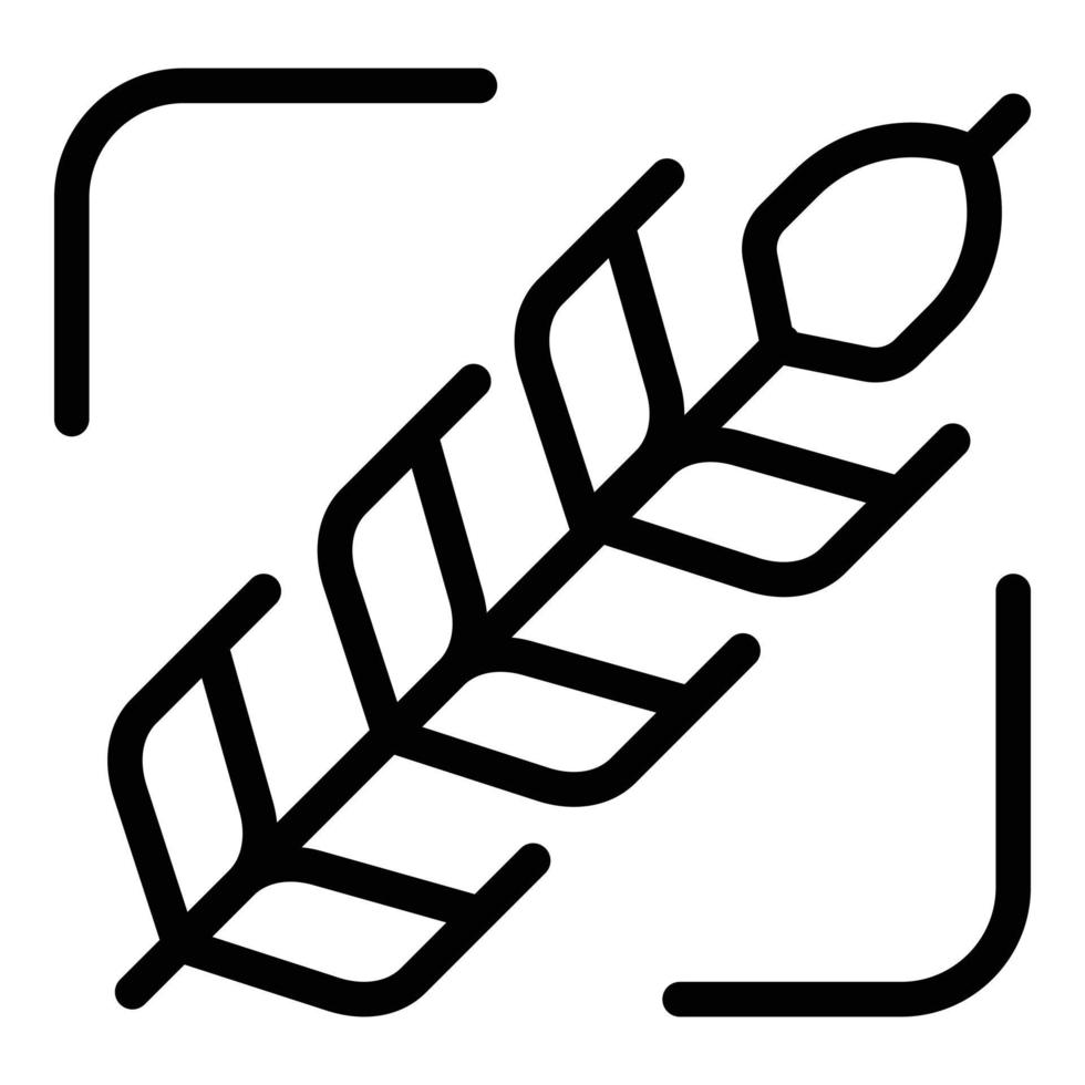 Weizenohr-Symbol, Umrissstil vektor