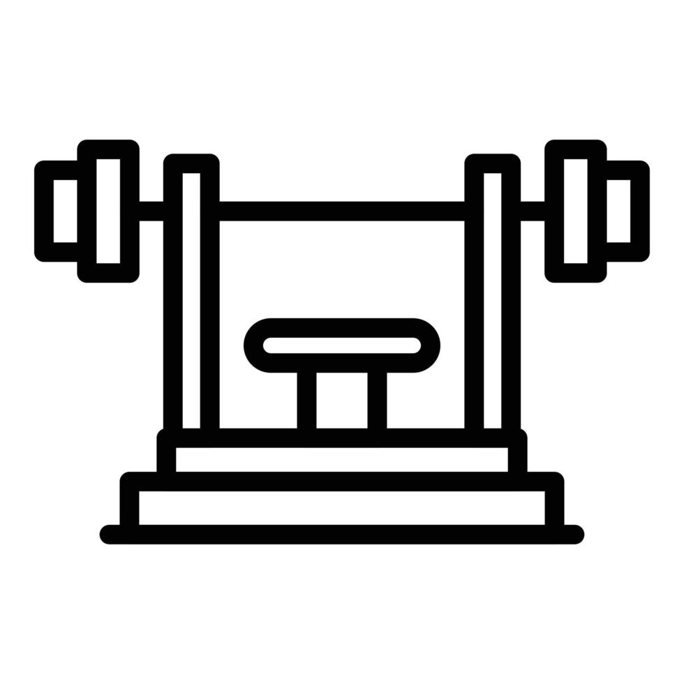 Schulfitness-Fitnessstudio-Symbol, Umrissstil vektor