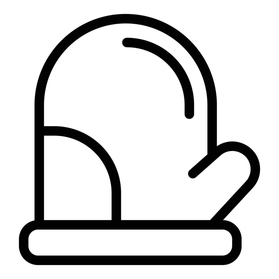 Küchenhandschuh-Symbol, Umrissstil vektor