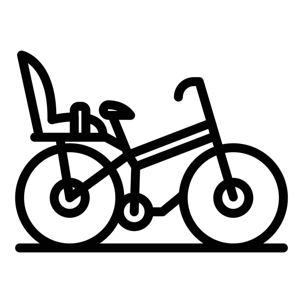 barn cykel ikon, översikt stil vektor