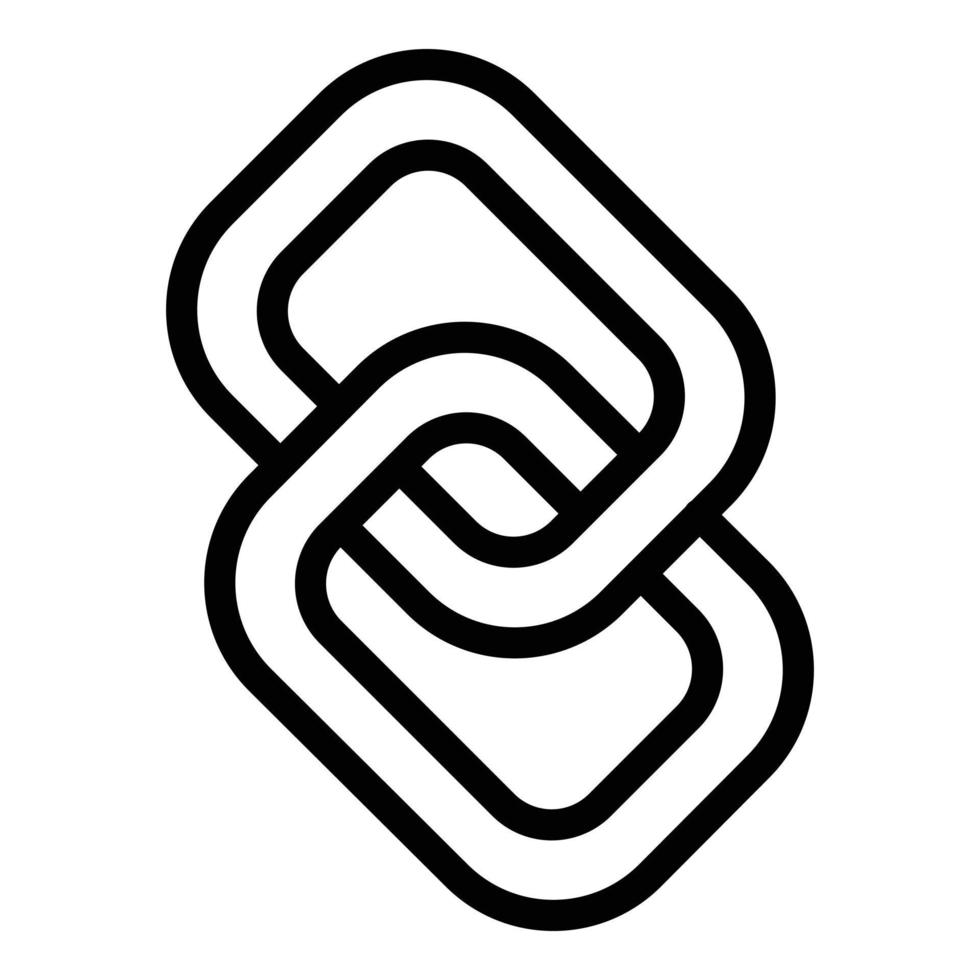 Business Collaboration Chains Symbol, Umrissstil vektor