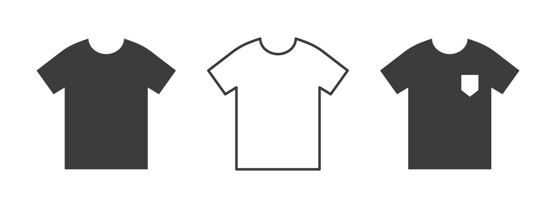 T-Shirts-Symbol. übergroßes T-Shirt. Kleidungsikonen im modernen Stil. Vektor-Illustration vektor