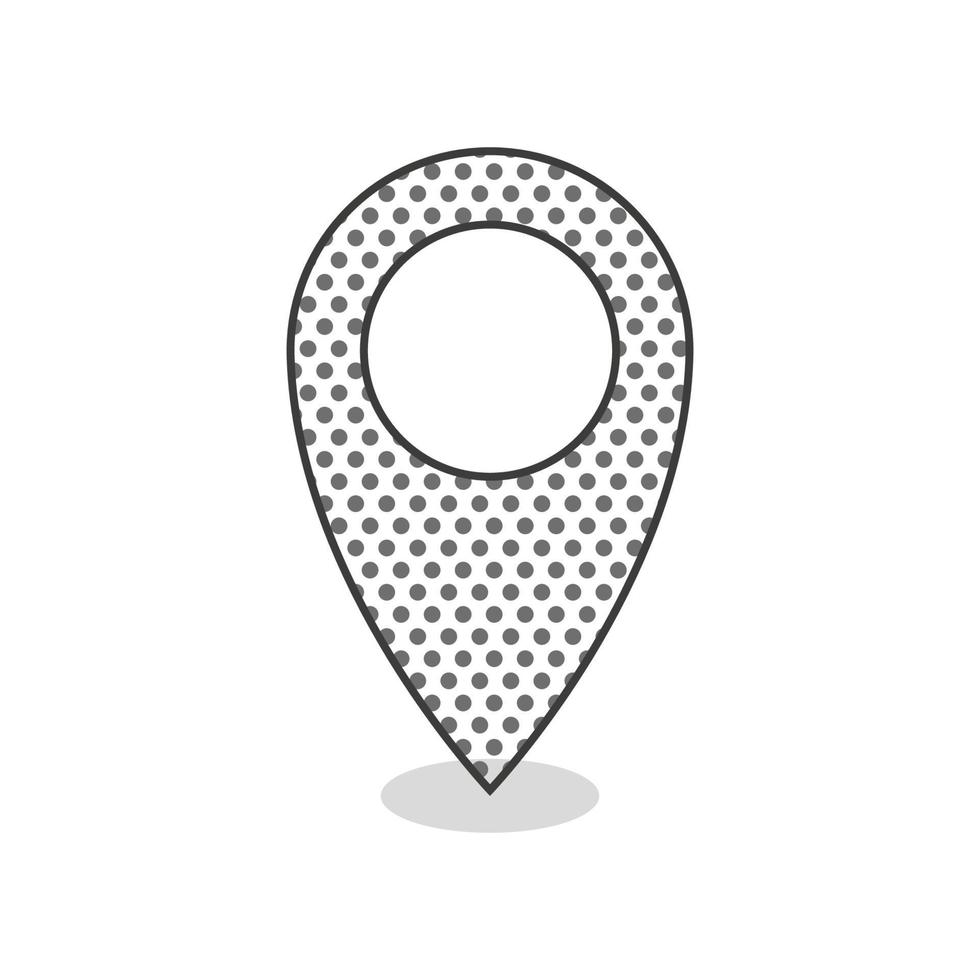stift punkt ikon. plats ikon med textur. navigering punkt tecken. vektor illustration