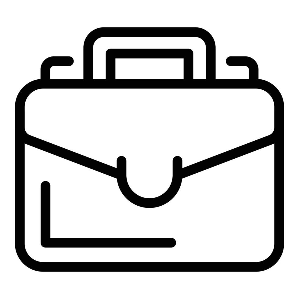 bagage resväska ikon, översikt stil vektor