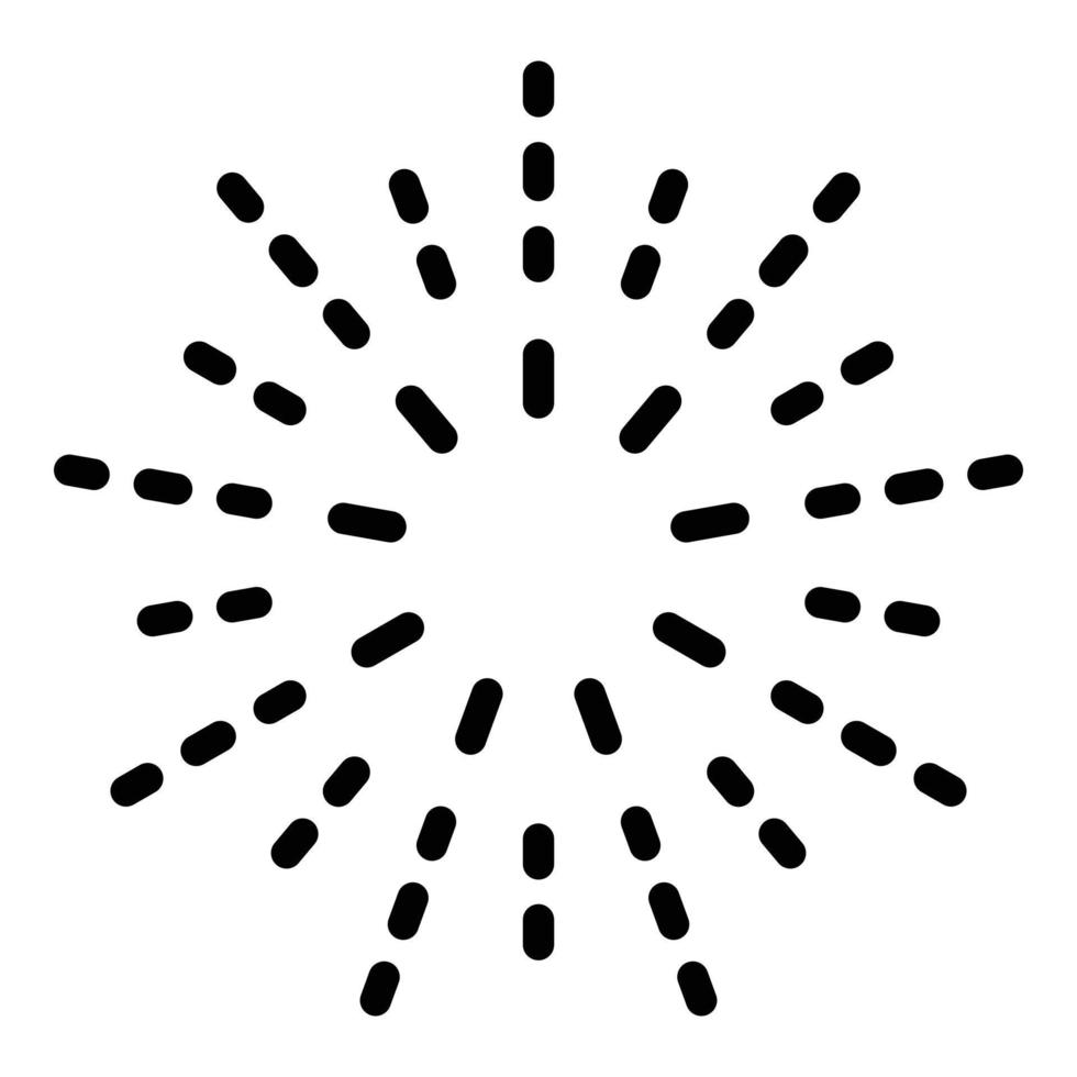 Symbol für Feuerwerksraketen, Umrissstil vektor