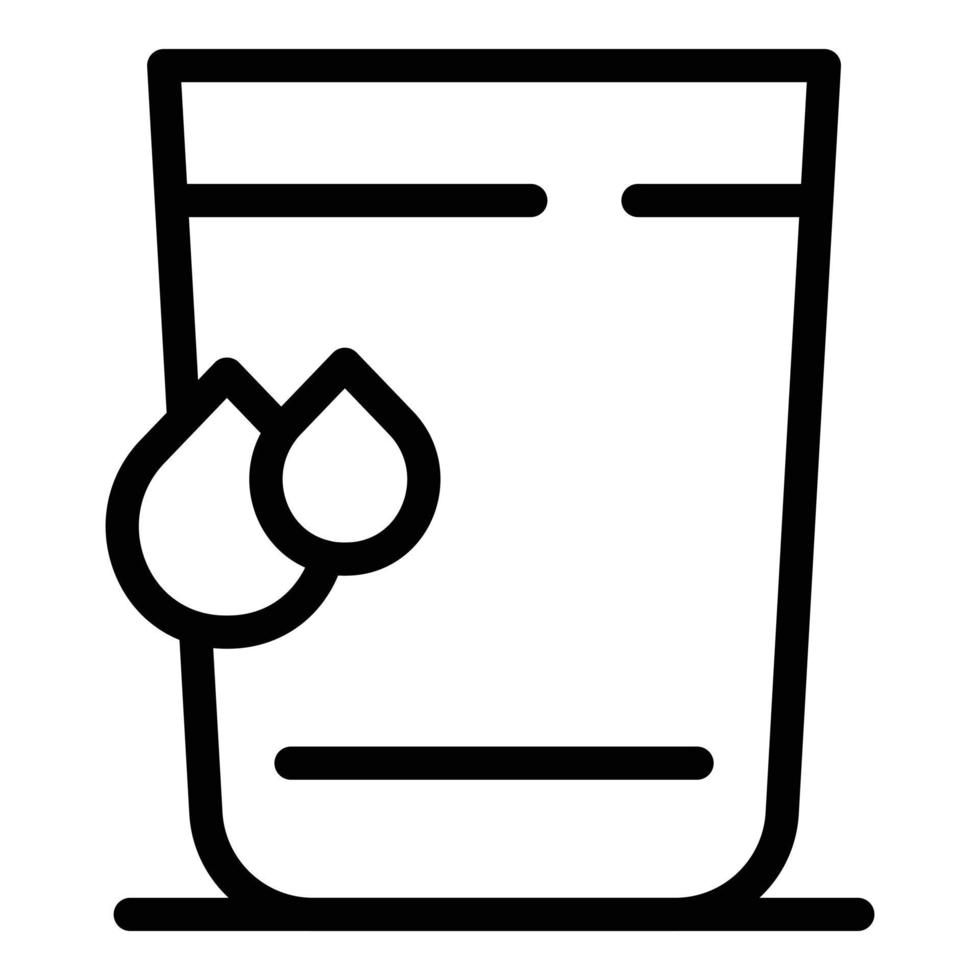 Wasserglas-Symbol, Umrissstil vektor