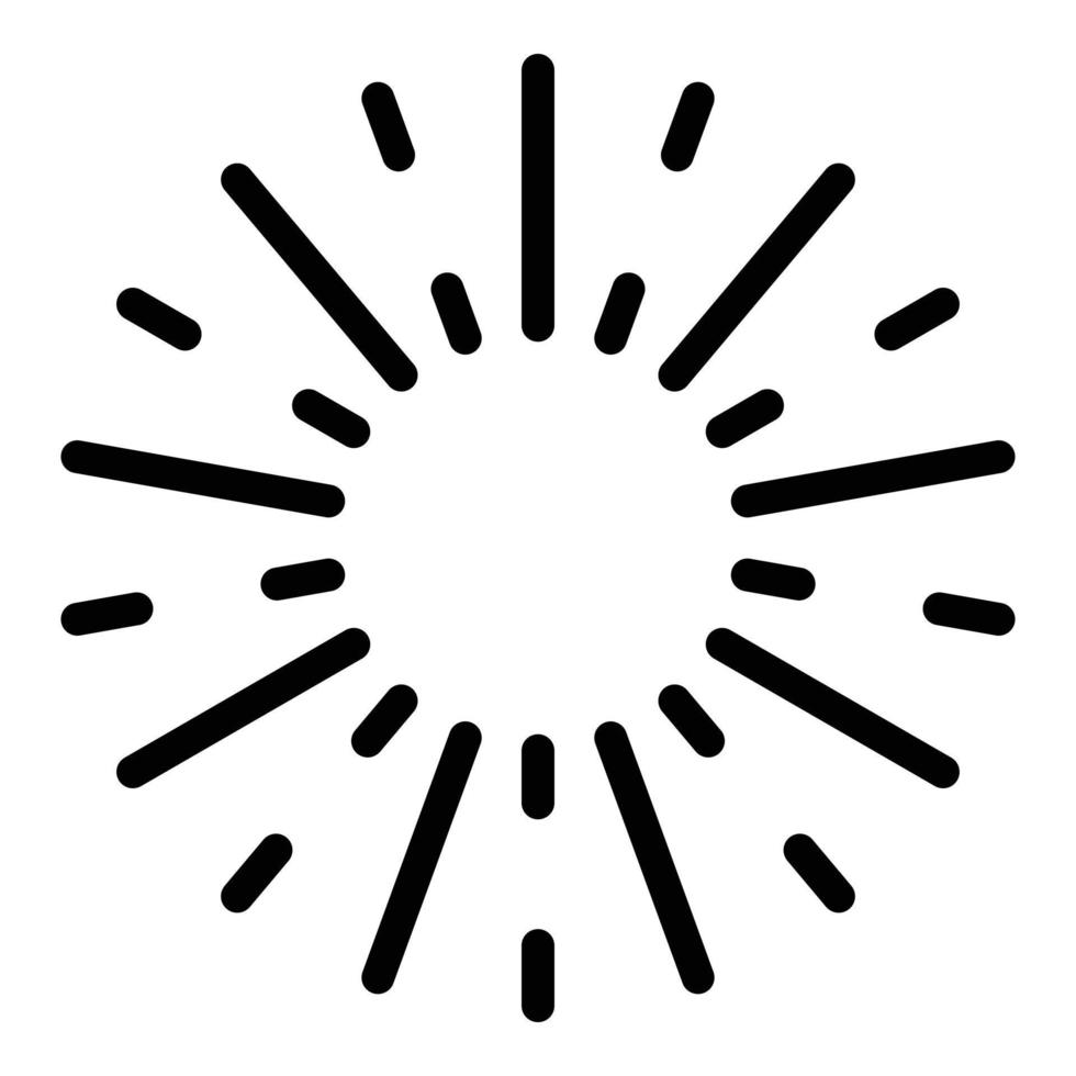 Kreis-Feuerwerk-Symbol, Umrissstil vektor