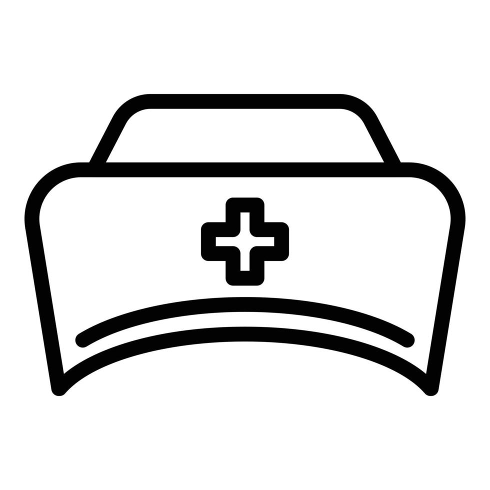 Symbol für medizinische Krankenschwester, Umrissstil vektor