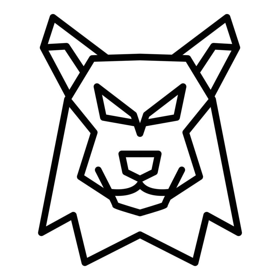 Waldwolf-Symbol, Umrissstil vektor