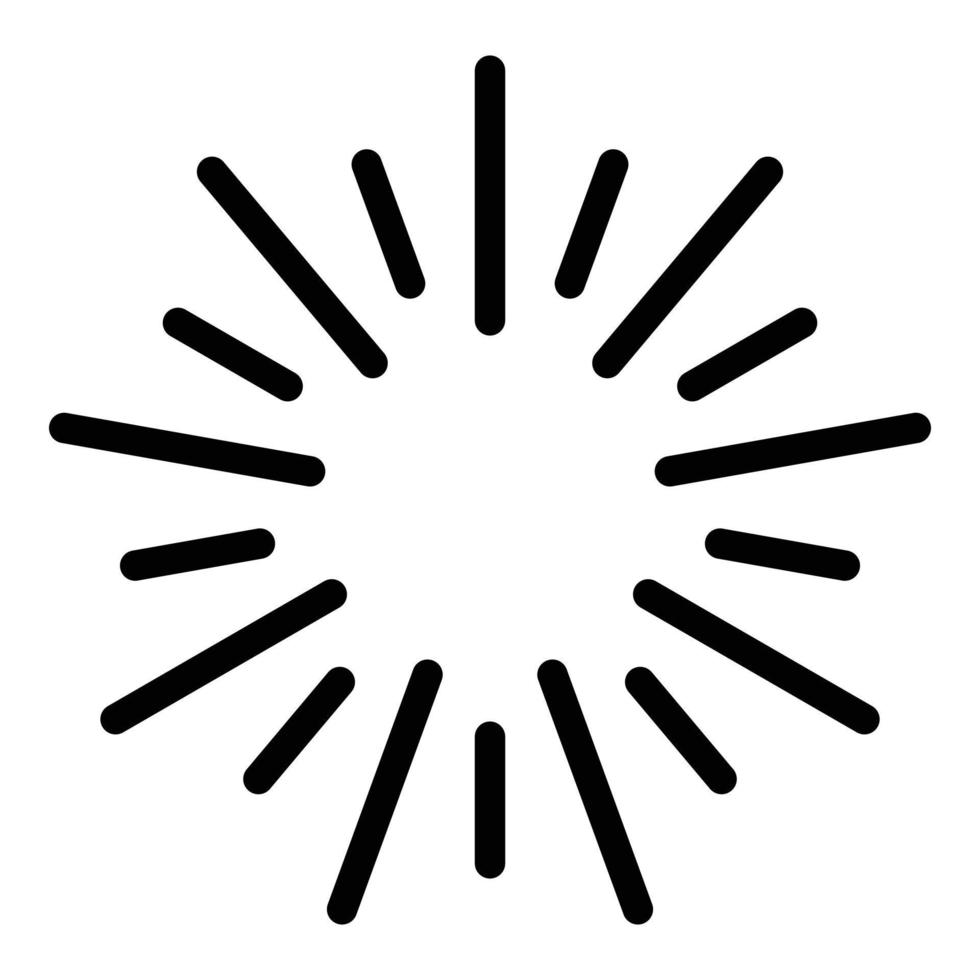 Feuerwerk-Glanz-Symbol, Umrissstil vektor