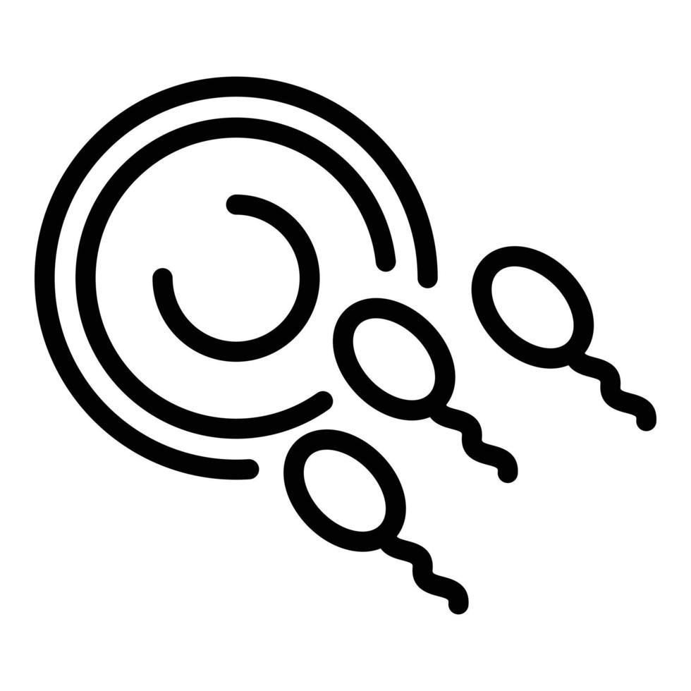 spermatozoid ikon, översikt stil vektor