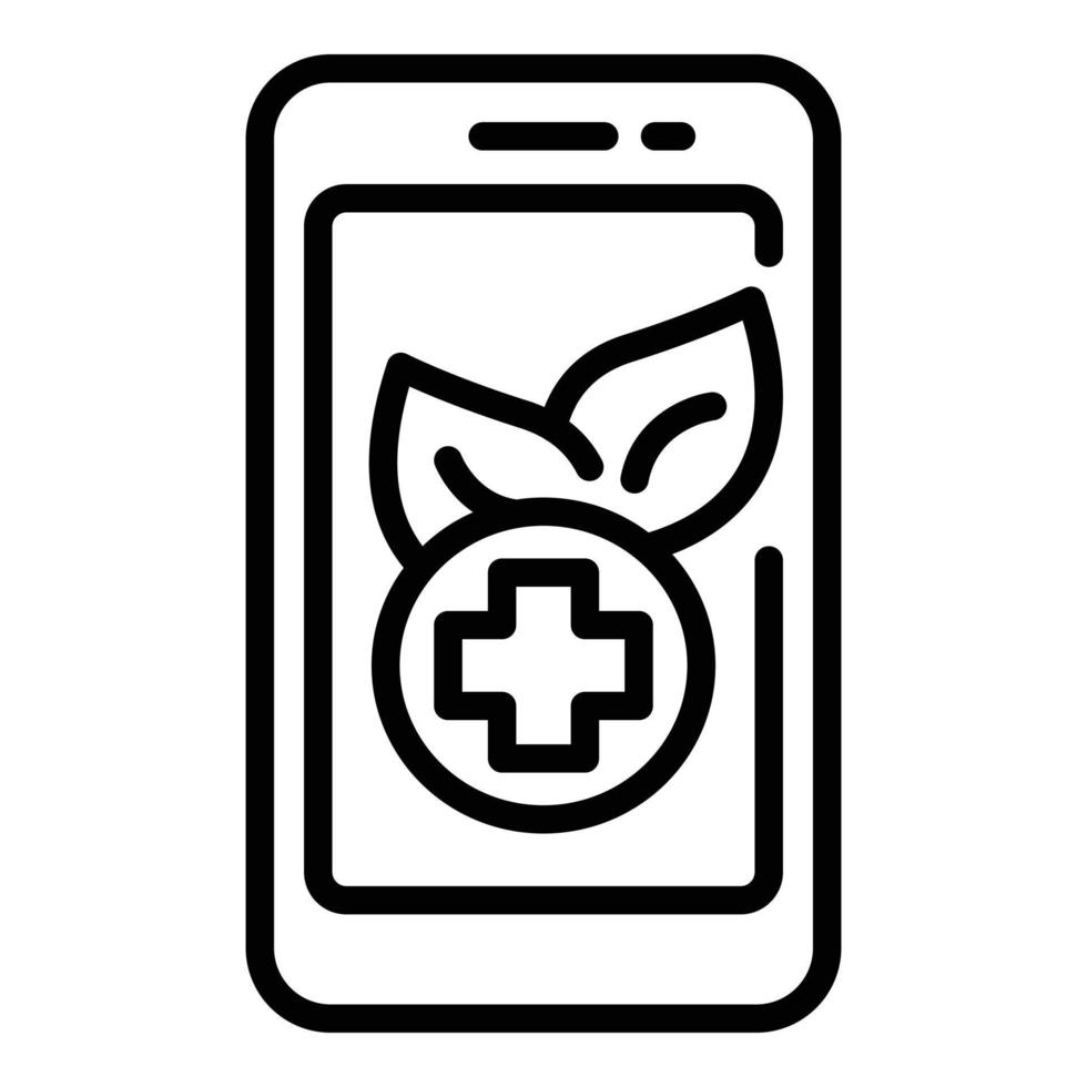 Symbol für Online-Apotheke, Umrissstil vektor