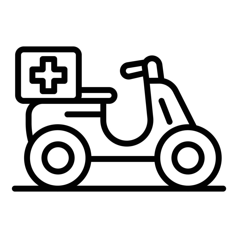 Fahrradsymbol für die Lieferung von Drogen, Umrissstil vektor