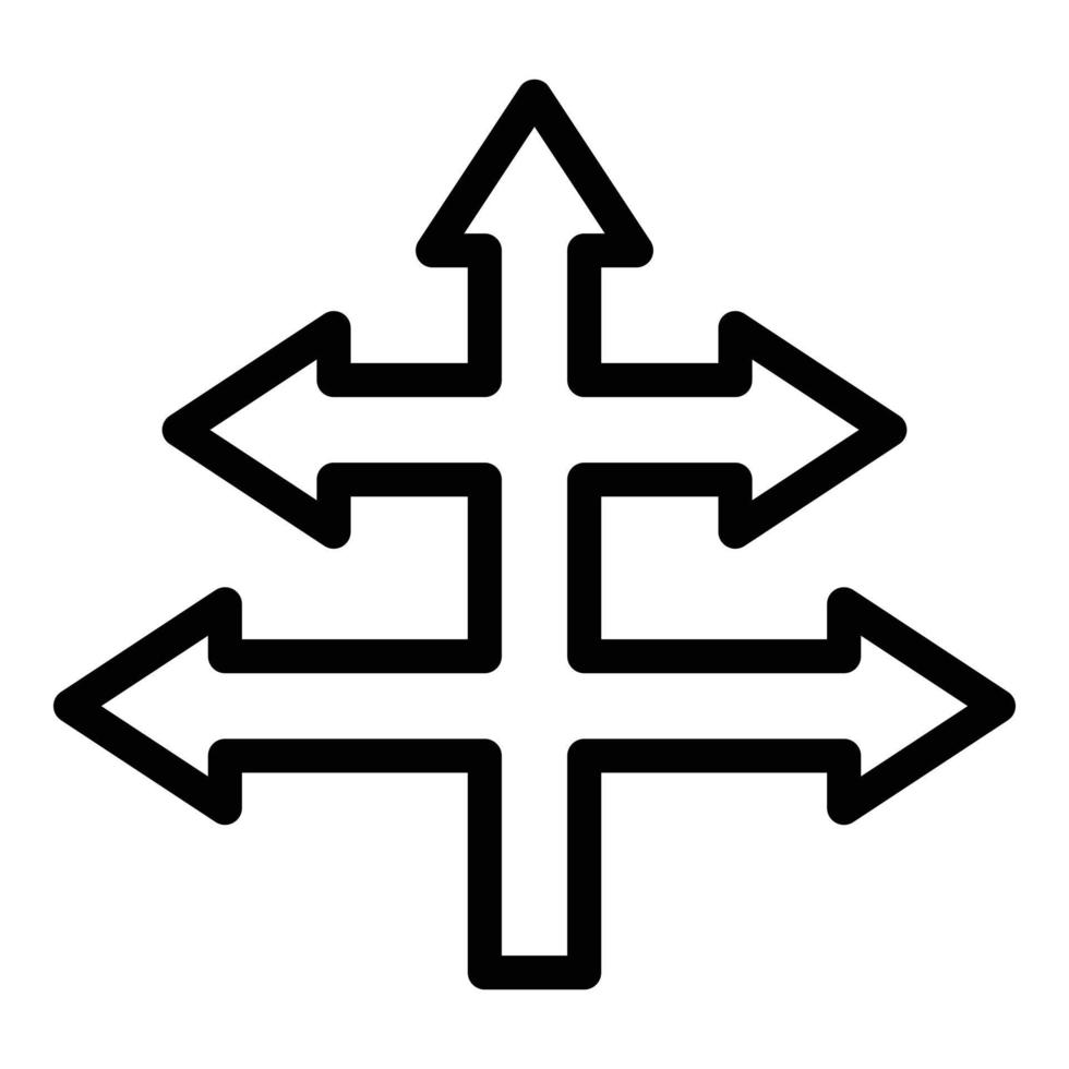 Gelegenheitspfeilsymbol, Umrissstil vektor