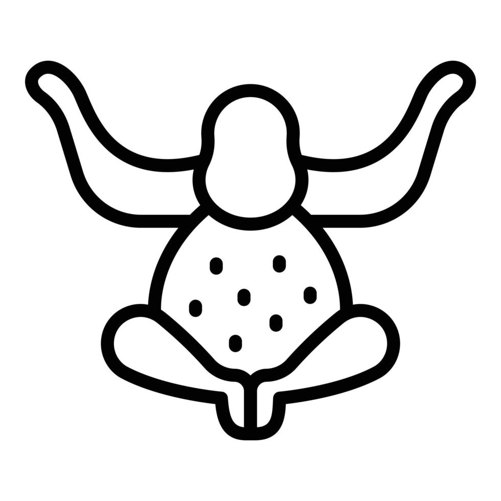 vild gibbon ikon, översikt stil vektor