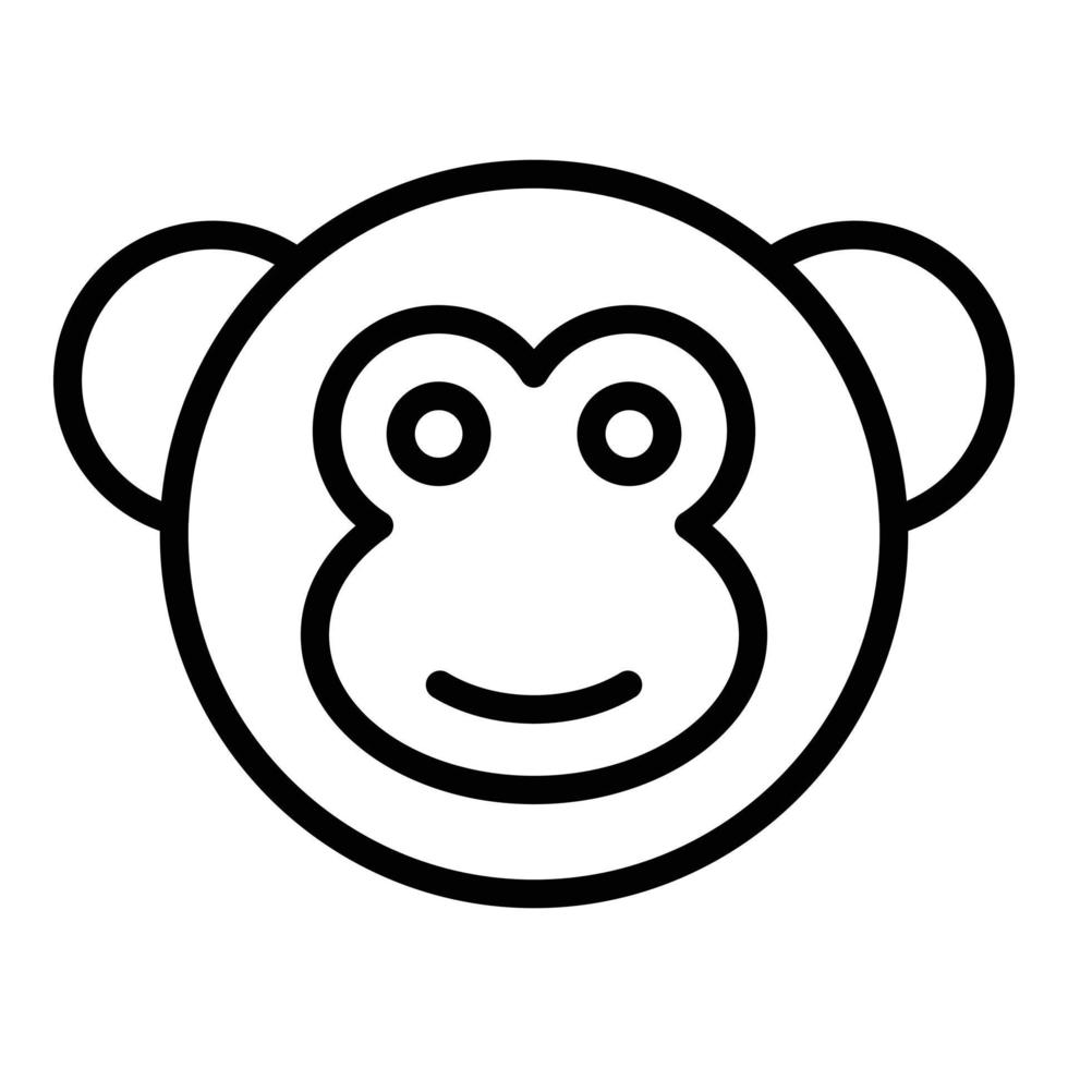 Gibbon-Affen-Symbol, Umrissstil vektor