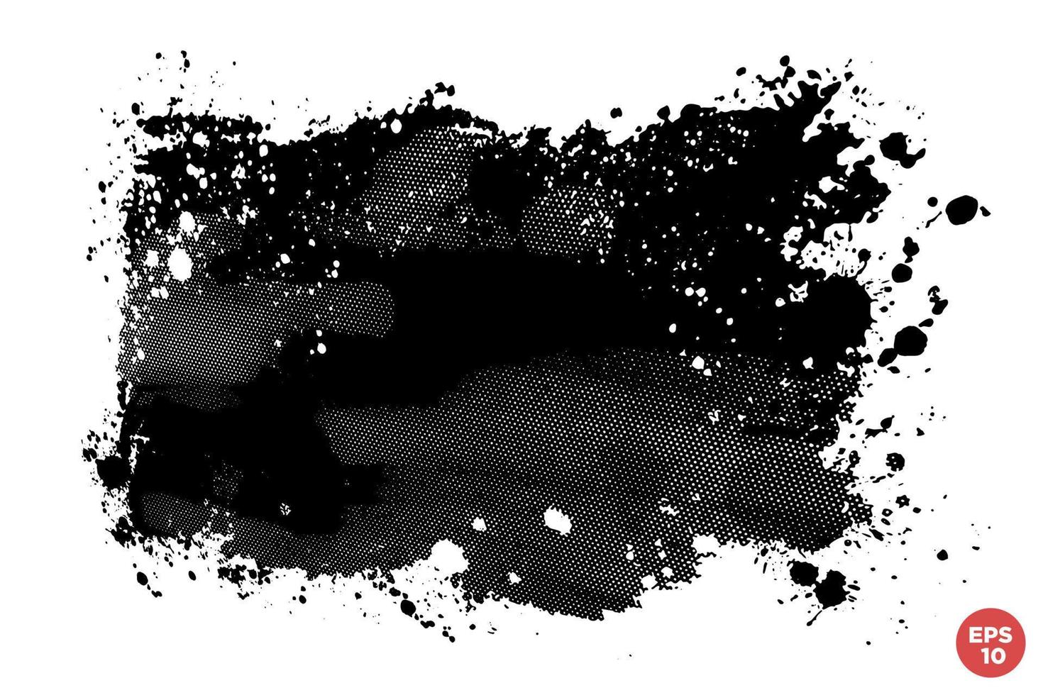 vektor hand dragen stor borsta fläck. svartvit bläck målad stroke. målad förbi borsta svart fläck. svartvit konstnärlig bakgrund. ett Färg grungy bakgrund.