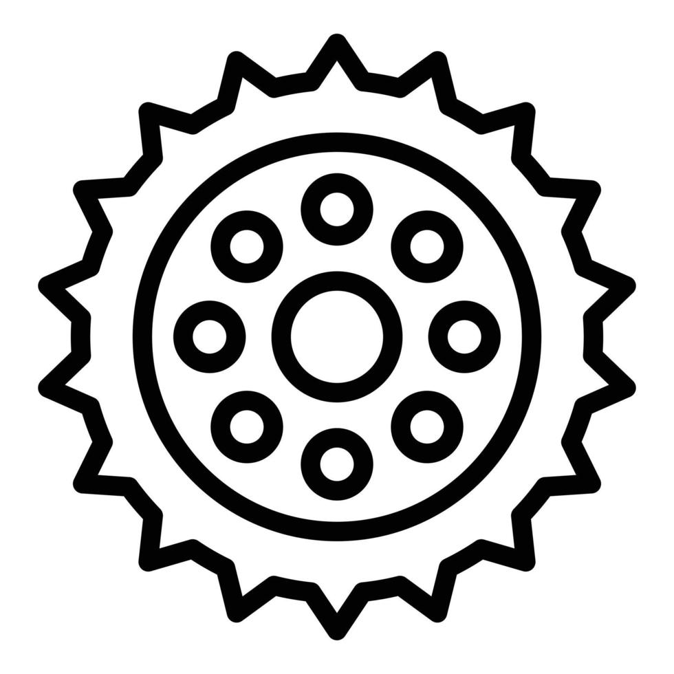 cykel reparera redskap bit ikon, översikt stil vektor