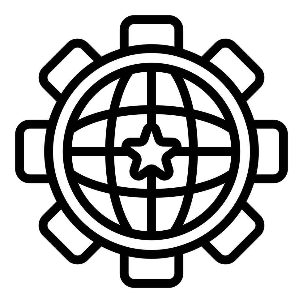 Symbol für globale Bewegungsbemühungen, Umrissstil vektor