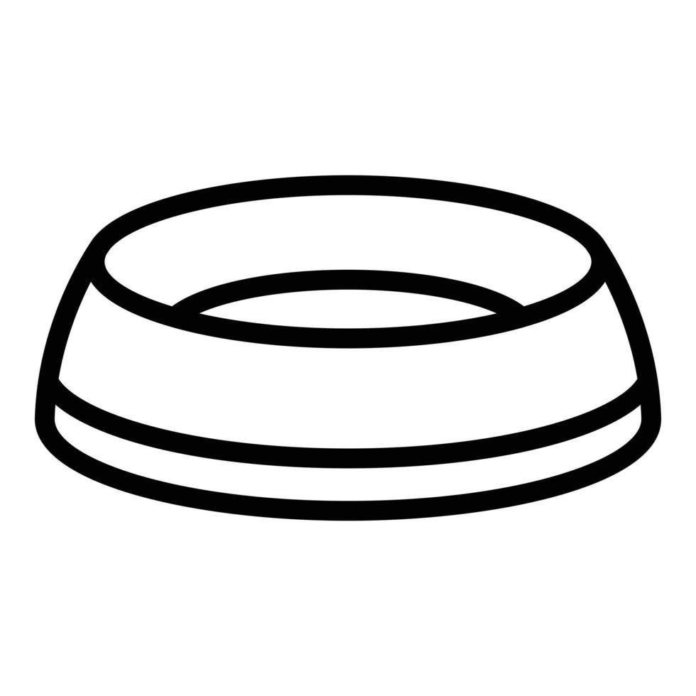 Kitty Food Dish-Symbol, Outline-Stil vektor