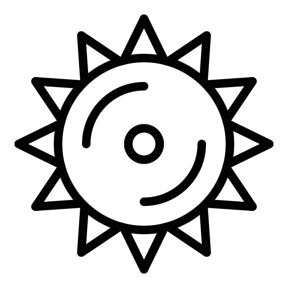 cykel reparera stjärna ikon, översikt stil vektor