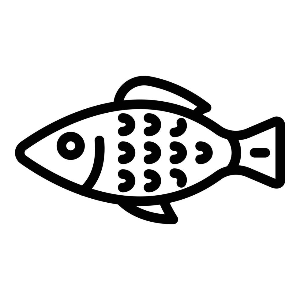 Fischmehl-Symbol, Umrissstil vektor