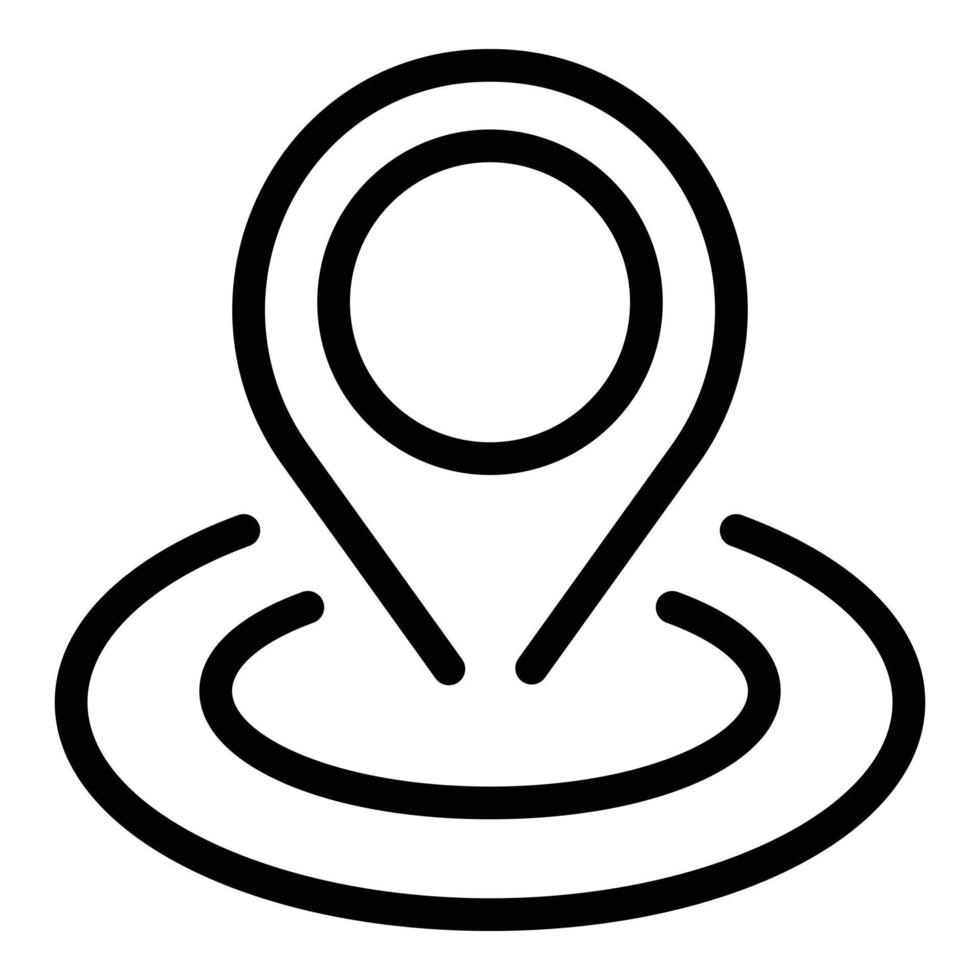 Standortmarketing-Symbol, Umrissstil vektor