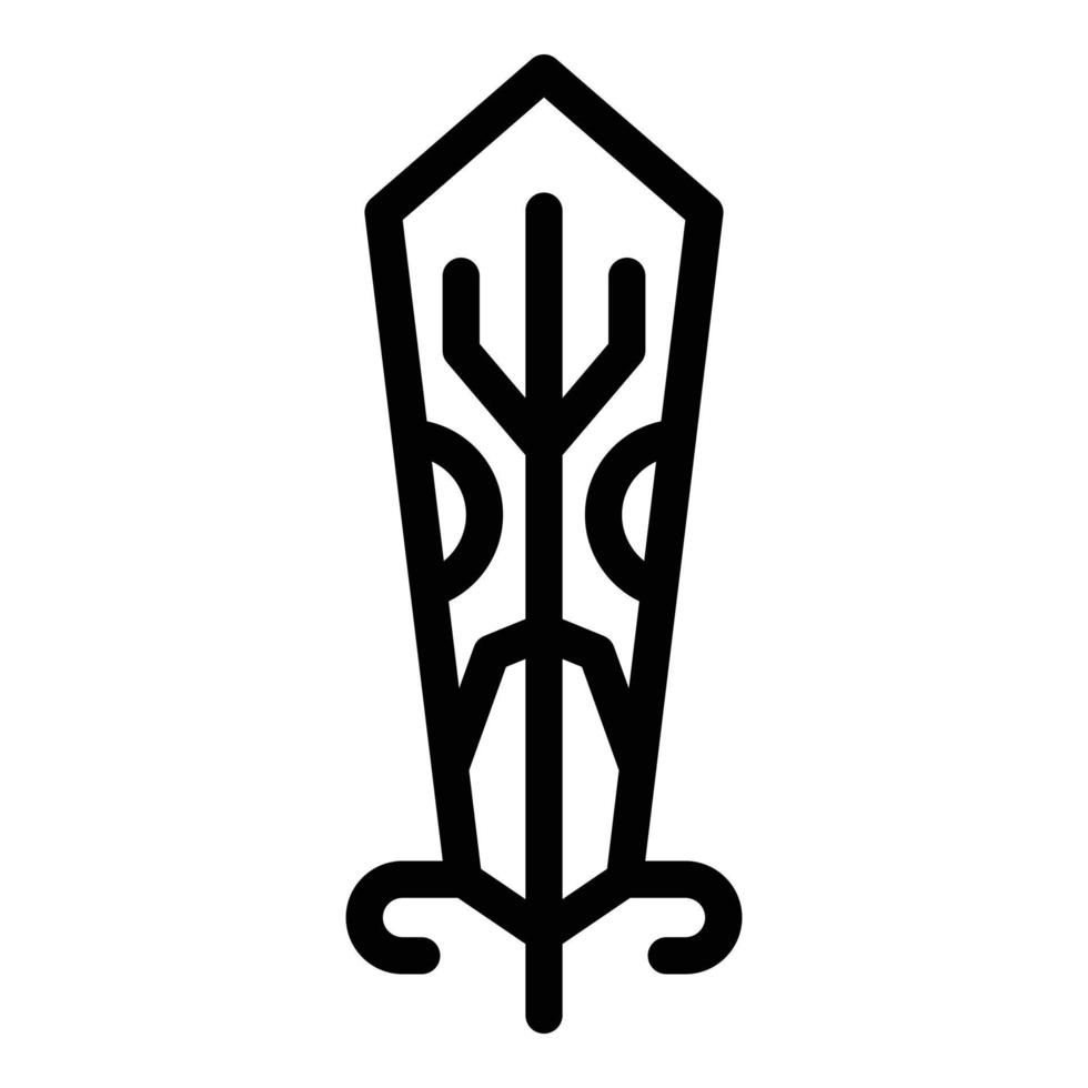 Dekorfeder-Symbol, Umrissstil vektor