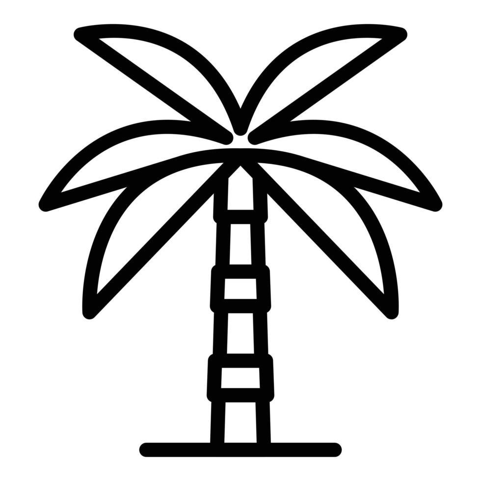 Pflanze Palme Symbol, Umriss-Stil vektor