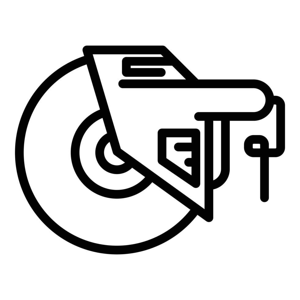 Symbol für die Schleifmaschine der Ausrüstung, Umrissstil vektor