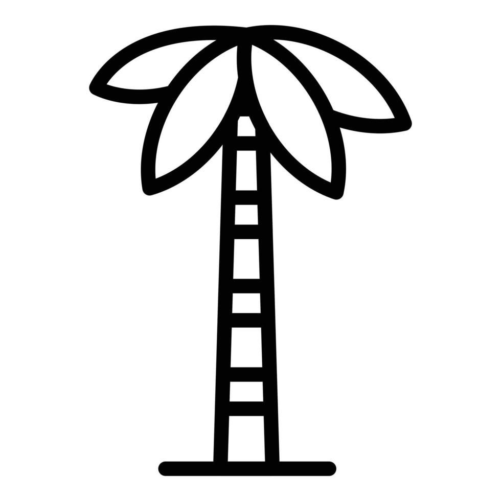 Natur Palmensymbol, Umrissstil vektor