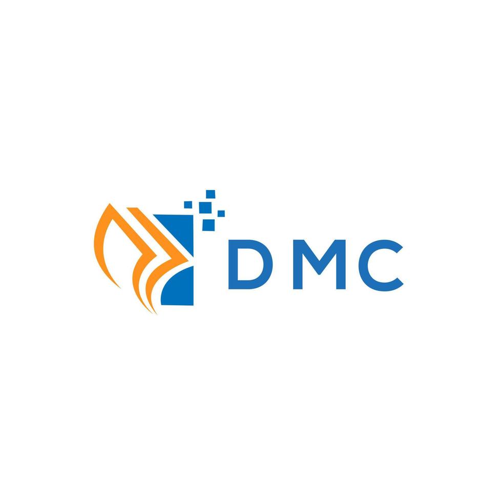 dmc-kreditreparaturbuchhaltungslogodesign auf weißem hintergrund. dmc kreative initialen wachstumsdiagramm brief logo konzept. dmc Business Finance-Logo-Design. vektor
