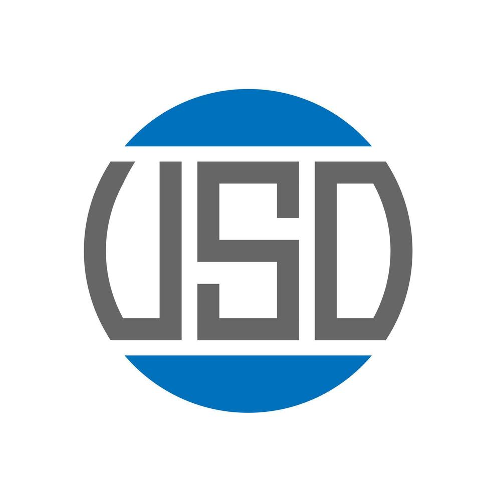 Uso-Brief-Logo-Design auf weißem Hintergrund. uso kreative Initialen Kreis Logo-Konzept. Uso-Briefdesign. vektor