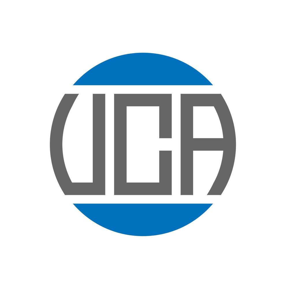 uca-Brief-Logo-Design auf weißem Hintergrund. uca kreative Initialen Kreis Logo-Konzept. uca Briefgestaltung. vektor