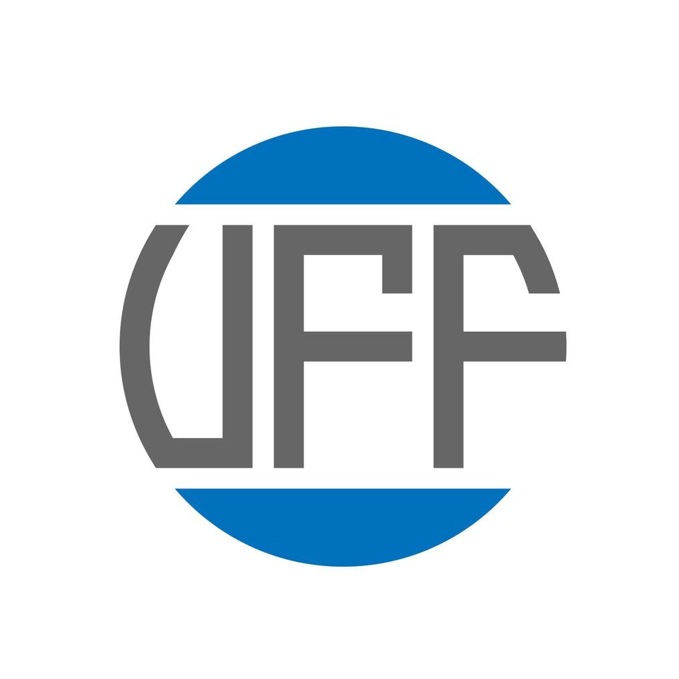 uff-Buchstaben-Logo-Design auf weißem Hintergrund. uff kreative Initialen Kreis Logo-Konzept. uff Briefgestaltung. vektor